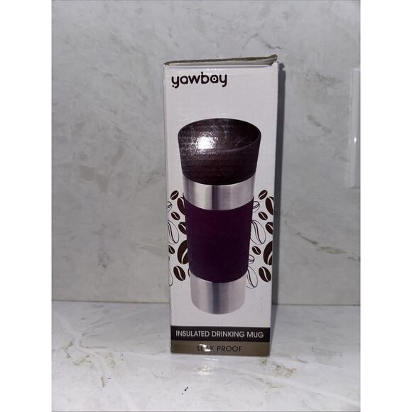 Yawbay Green Travel Coffee Mug with 360°Lid 17oz Leak Proof Stainless Steel NIB - Picture 2 of 5